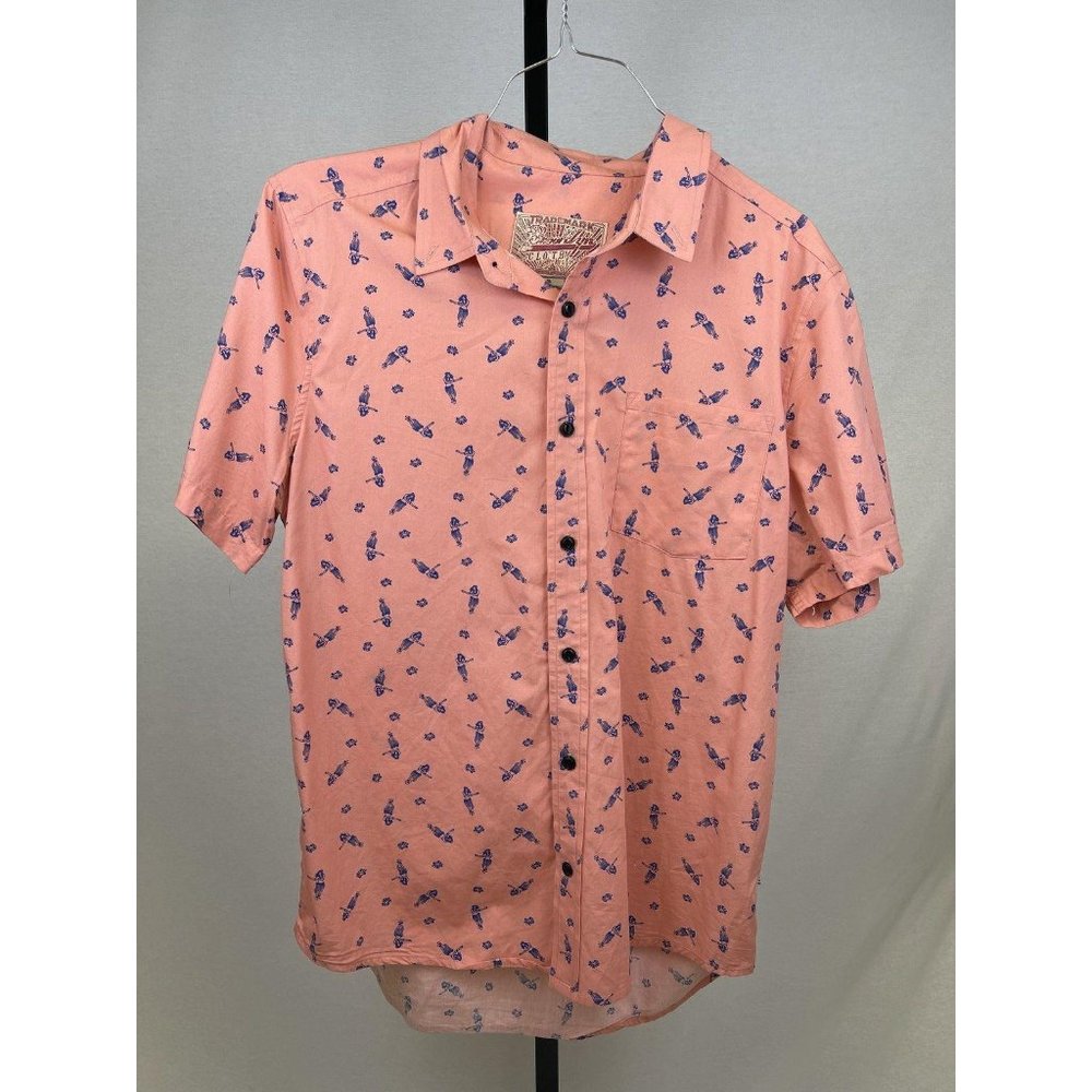 Men's Trademark Pink Short-sleeve Button Down